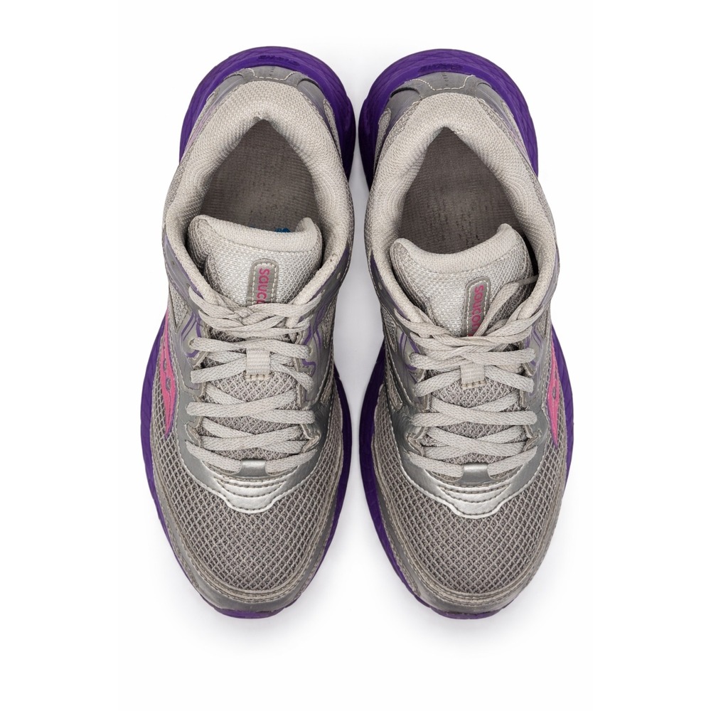Saucony Running Shoes Women's 8.5 Grey Purple Pink Athletic Sneakers - Picture 4 of 9